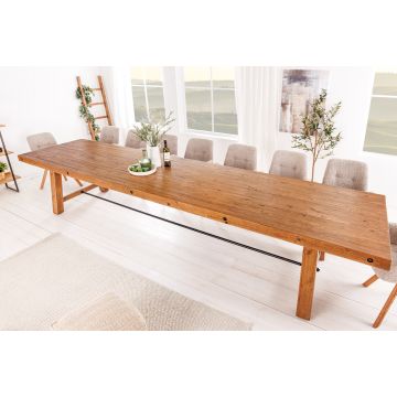 Massieve Bruine Gerecycled Grenenhout Finca Eettafel 400cm vintage - 44705