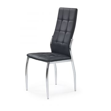 Moderne Eetkamerstoel K209 Zwart Eco Leer