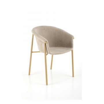 Moderne Eetkamerstoel K489 Beige Stof