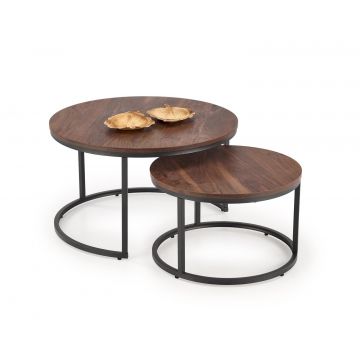 2-Delige Salontafel Set Java Walnoot