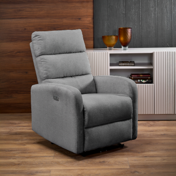 Elektrisch Verstelbare Relax Fauteuil Carinio Grijs met Massagefunctie en USB-poort