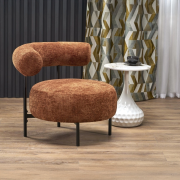 Moderne Fauteuil Hazard Bruin Stof