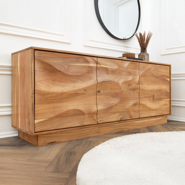 Massief Dressoir Desert 160cm Zandbeige Acaciahout 3D Front - 47149