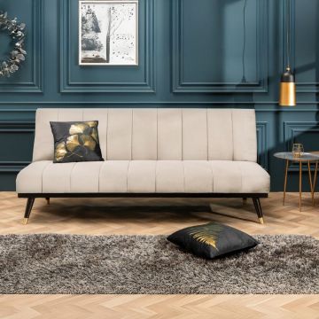 Slaapbank Petit Beaute Champagne Fluweel 180cm - 43522