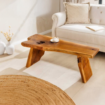 Bank Root 100cm Teak Naturel Bruin - 44706
