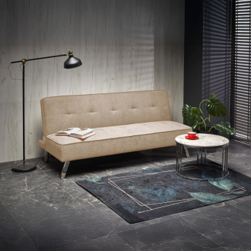Moderne Slaapbank Carlito Beige Stof Metaal Frame