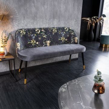 Bank Boutique Grijs 130cm - 41707