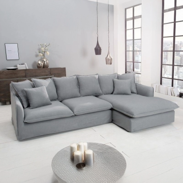 Hoekbank Heaven Grijs 255cm Linnen - 37647