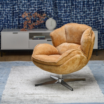 Draaibare Relax Fauteuil Guido Geel Stof