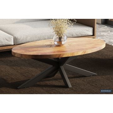 Salontafel Madeira Ovaal 130x70cm Massief Mango Hout - RD3305-1