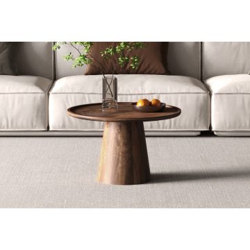 Salontafel Jules 65x40cm Rond Lichtbruin Massief Mangohout - RF3329-1