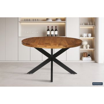 Ronde Eettafel Maria 130cm Massief Mango Hout - RF51535-1