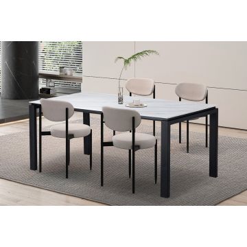 Eettafel Zeus 180cm Wit Marmer - RF51918-1