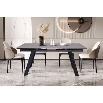 Uitschuifbare Eettafel Hera 160-240cm Rechthoekig Steen Grijs RF51936-3