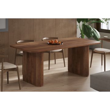 Eettafel Jean 200cm Lichtbruin Deens Ovaal Mangohout - RF52020-1