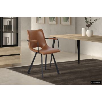 Eetkamerstoel Assisi Cognac met armleuning - RF5529-4