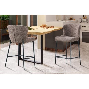 Barkruk Lisa Zand Bouclé - RF5640-3