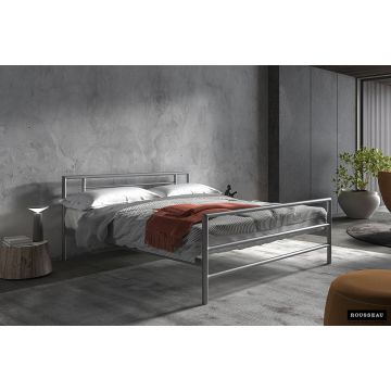Bed Sandro Grijs 160x200cm inclusief lattenbodem - RF89416