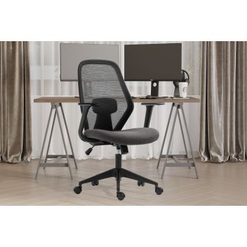 Bureaustoel Claude Zwart Grijs - RD-9708-2