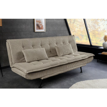 Moderne Slaapbank Jazz Greige 190cm Cord 3-zits - 47522