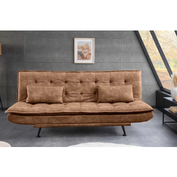 Moderne Slaapbank Jazz Bruin 195cm Microvezel 3-zits - 47525