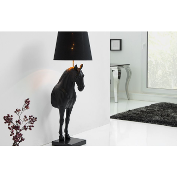 Extravagante Vloerlamp Black Beauty Zwart 130cm Paardenfiguur - 6530082