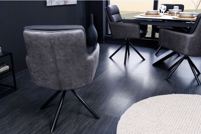 ShiShi Eetstoel met poten, ijzer, keukenstoelen met hoge rugleuning, 53