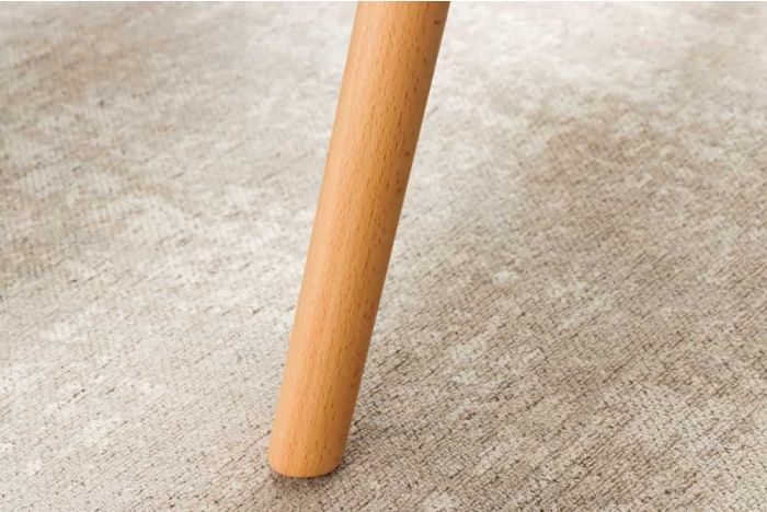 IBUYKE Ottomaanse poef, zitting, voetensteun, robuust houten frame, woonkamerkruk, modern design stoel, stoel, voor schoenen met kruk, vierkant, grijs RF-BD020