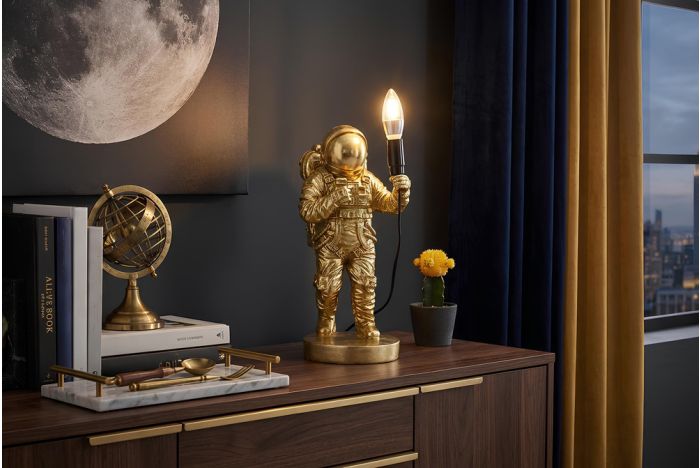 Handgemaakte Tafellamp Astronaut Goud 37cm