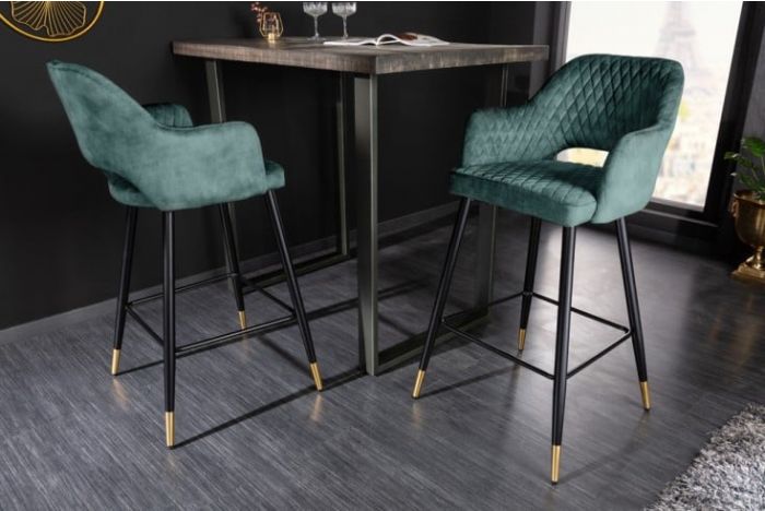 Barkruk Paris Petrol Fluweel online bestellen / Ventura Design - Ventura Design