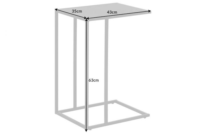 LOFT42 Marble Laptoptafel - Metaal - Marmer - 55x35x40 | Leen Bakker